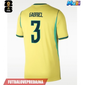Lacne Muži Futbalové dres Brazília Gabriel Magalhaes #3 MS 2026 Krátky Rukáv - Domáci